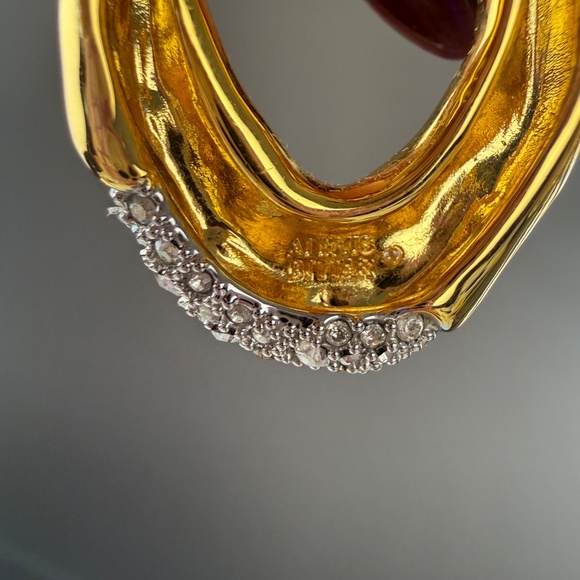 Alexis Bittar Womens Solanales Large 14K Gold Plated Crystal Link Drop Earrings - Picture 8 of 10